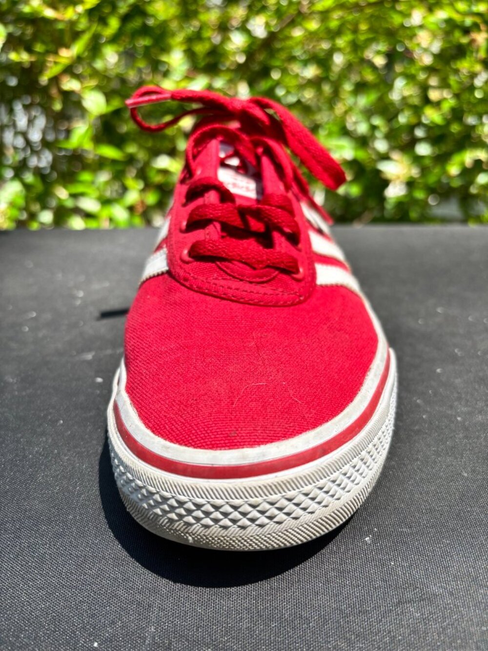 Red Canvas Adidas Men's Sneakers Size 9 GREAT CONDITION - Picture 8 of 12
